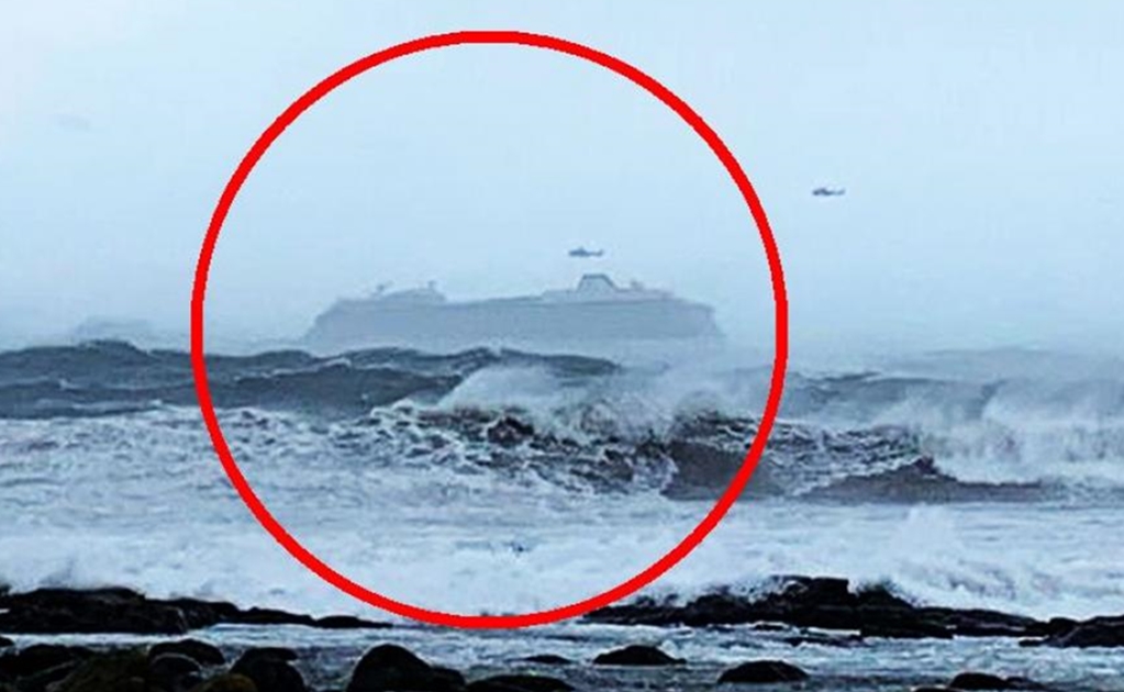 Con helicópteros evacuaron a mil 300 pasajeros de crucero varado en Noruega