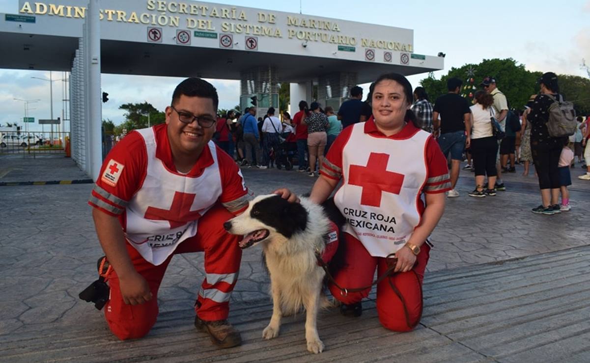 Cruz Roja en Progreso, Yucatán, une a sus filas a "Dusty", el lomito salvavidas