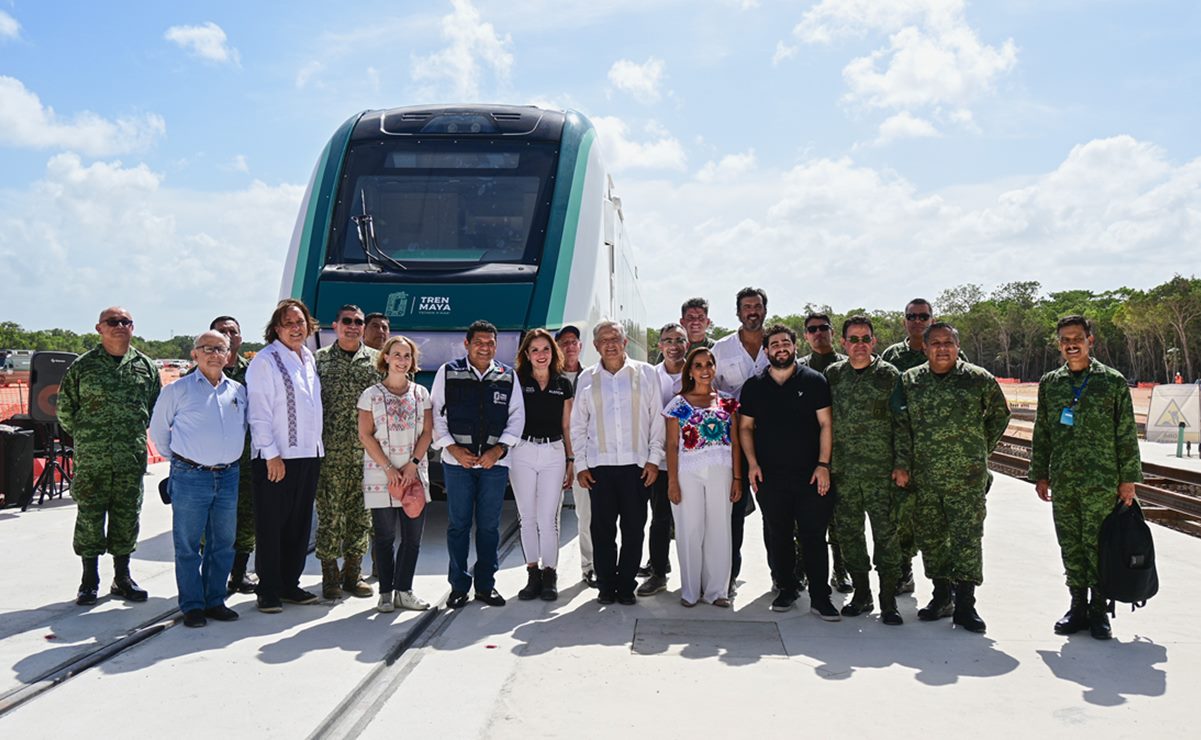 Junto Con Amlo Mara Lezama Da Banderazo Para Recibir Vagón Del Tren