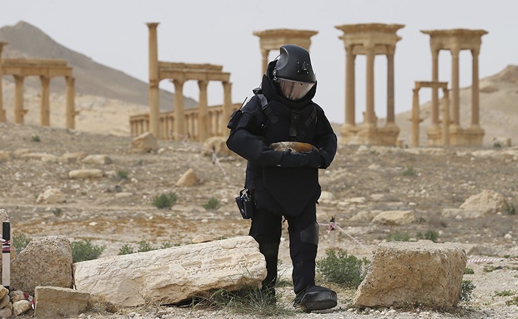 Autoridades sirias recuperan estatuas funerarias de Palmira
