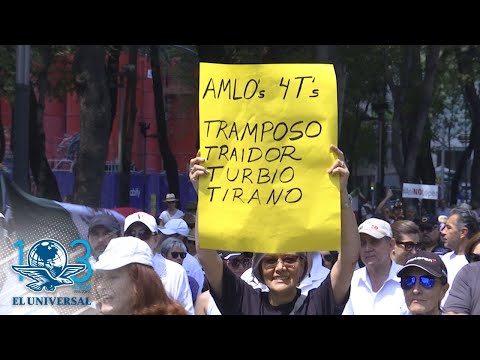 Marchan contra AMLO en Reforma