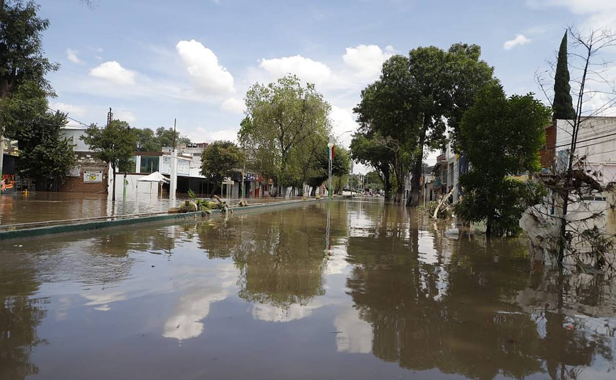 Sigue desbordamiento del río Salado en Tlahuelilpan, Hidalgo