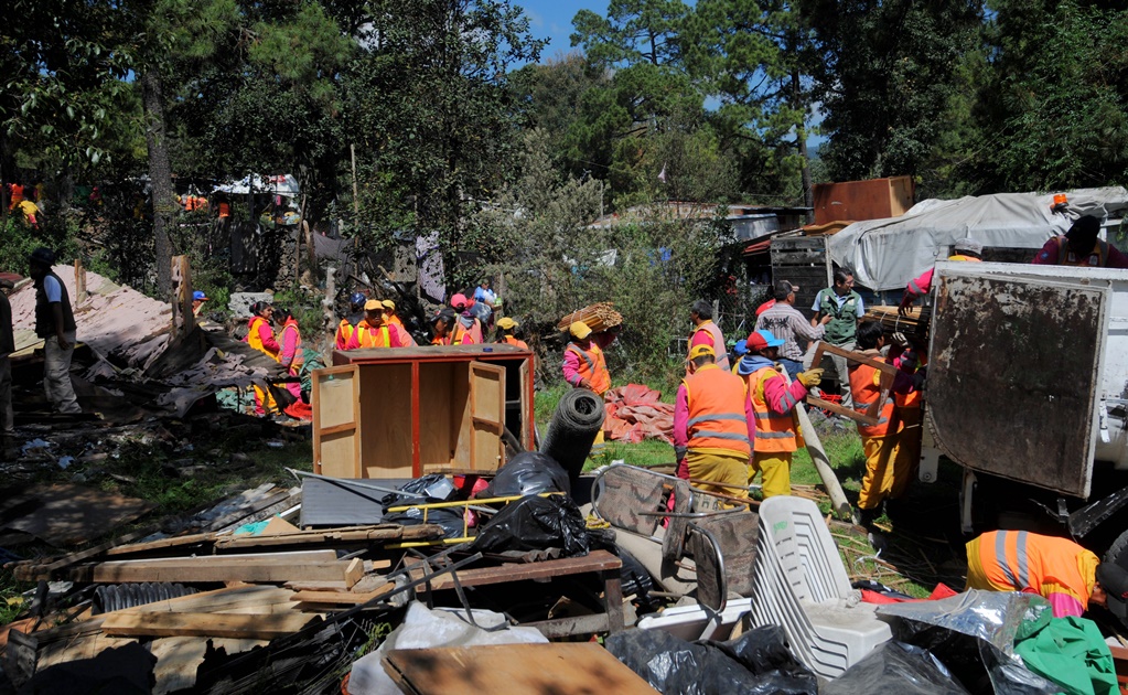 Desalojan suelo de conservación invadido en el Ajusco