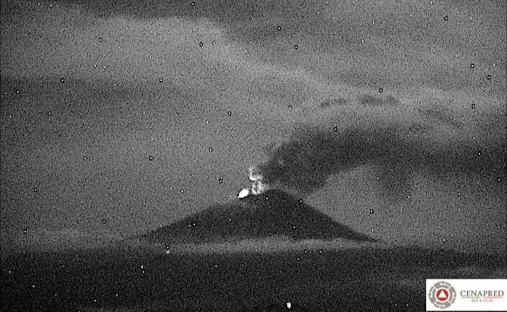 Video. Así se vio la explosión del volcán Popocatépetl