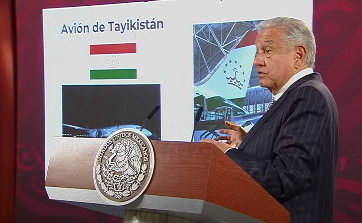 Tayikistán ya se llevó el avión presidencial, destaca AMLO  