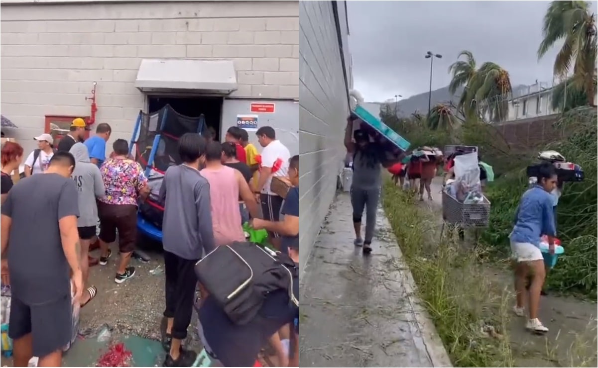 Video de rapiña tras paso de huracán "Otis" en Acapulco genera debate en redes: "es un préstamo"