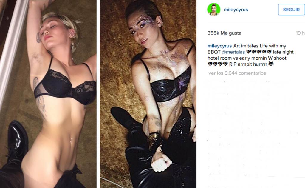 Cyrus desafía a Instagram con atrevidas fotos