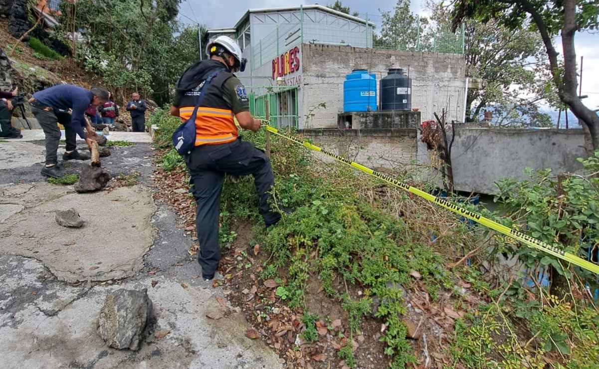 Reportan desgajamiento de ladera en Tlalpan; no se reportan viviendas con daño estructural