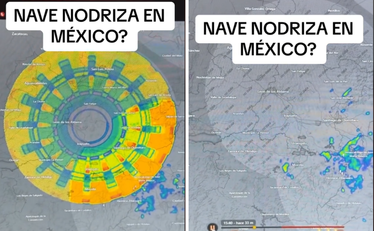 ¿Nave nodriza en México? Tiktoker descubre inquietante detalle en mapa meteorológico