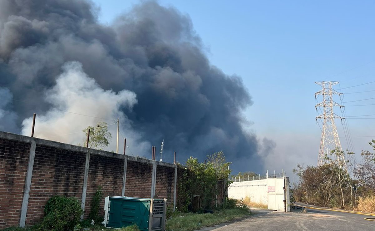 Incendio en pantano cercano a refinería Lázaro Cárdenas de Minatitlán alarma a habitantes en Veracruz