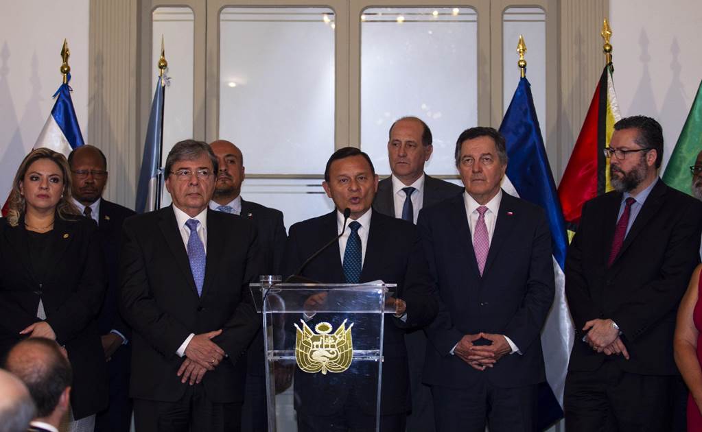 Grupo de Lima desconoce gobierno de Maduro; México se abstiene