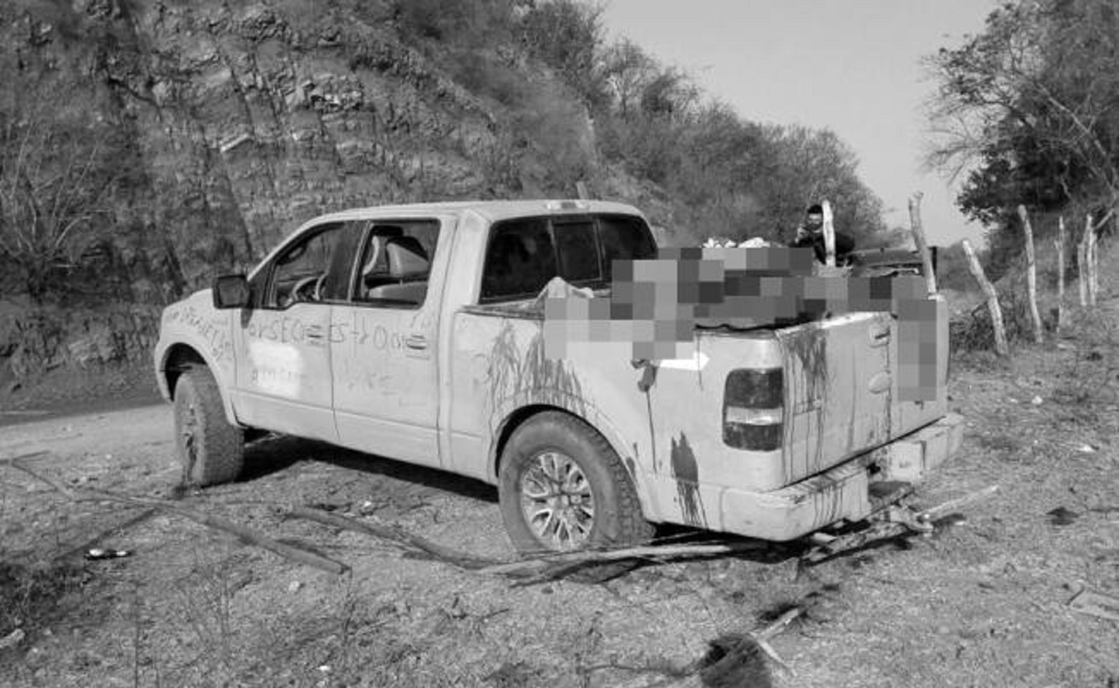 Suman 15 los cuerpos hallados en una camioneta de Aquila, Michoacán