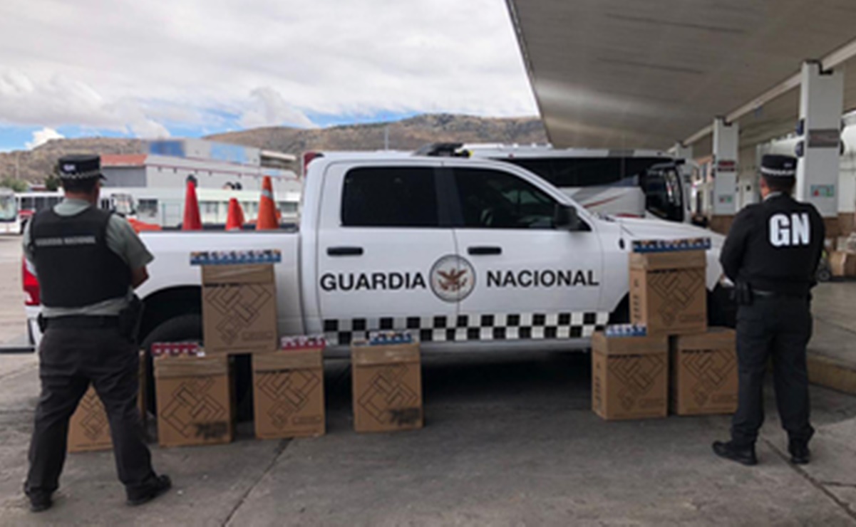 Guardia Nacional asegura en Zacatecas 80 mil cigarros presuntamente piratas