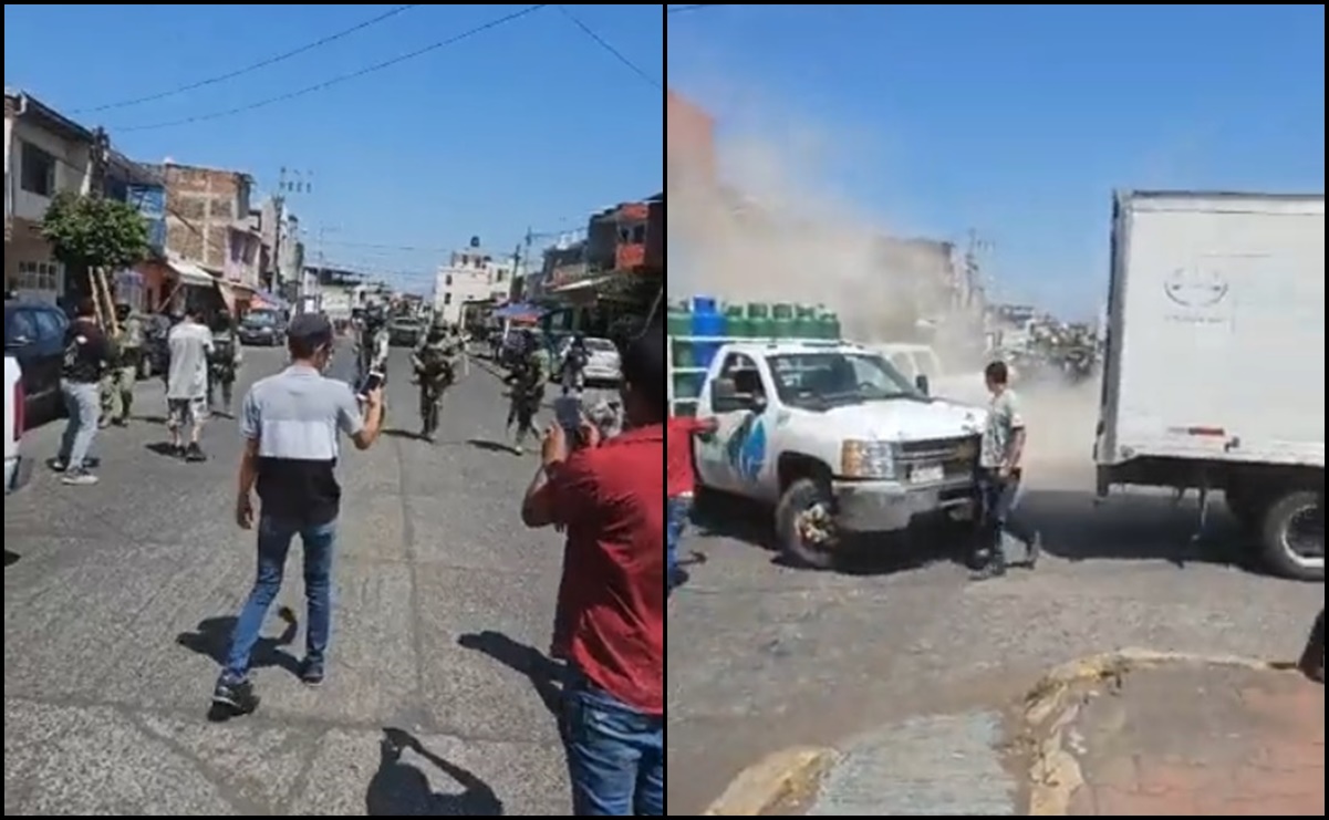 Militares y GN se enfrentan a pobladores en Michoacán; hay un menor lesionado