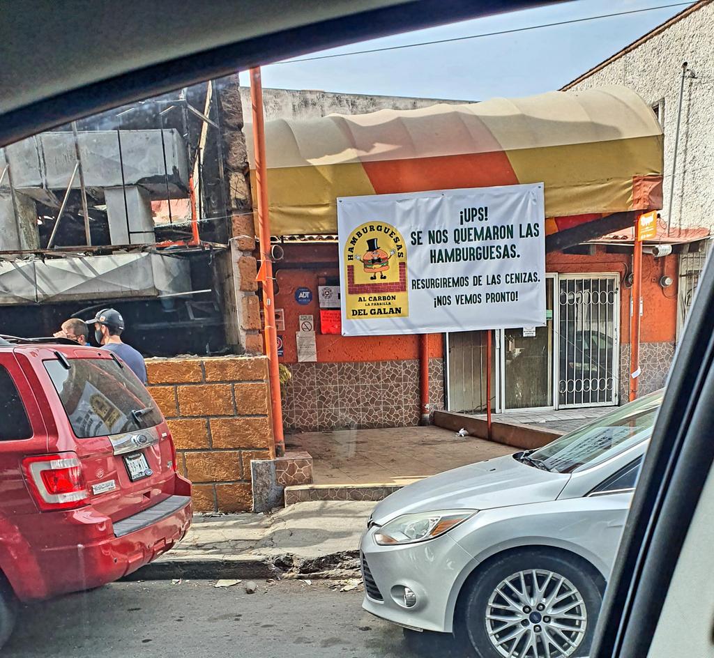 "Resurgiremos de las cenizas", dicen las hamburguesas "El Galán" en Querétaro