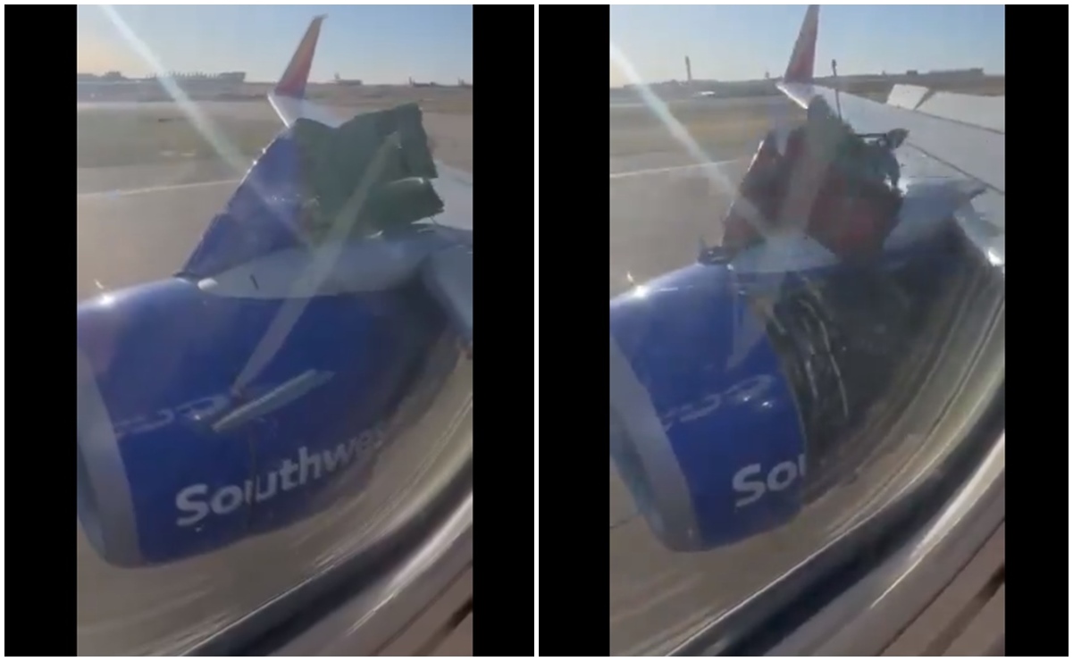 VIDEOS: Avión de Southwest Airlines realiza aterrizaje de emergencia tras desprenderse cubierta de motor