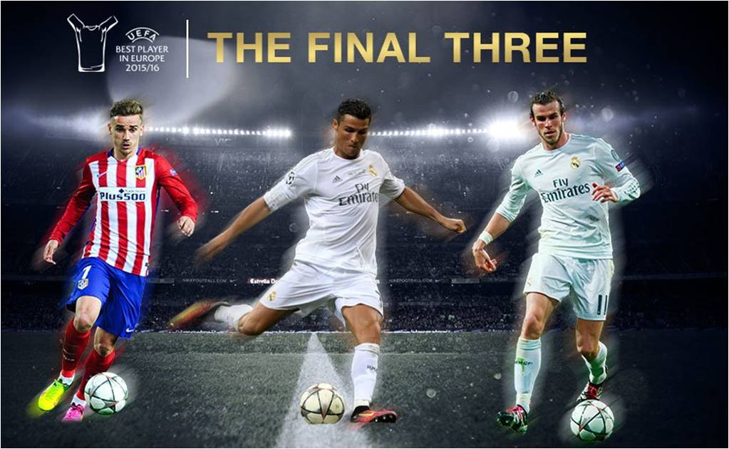 CR7, Bale y Griezmann, nominados a mejor futbolista en Europa 