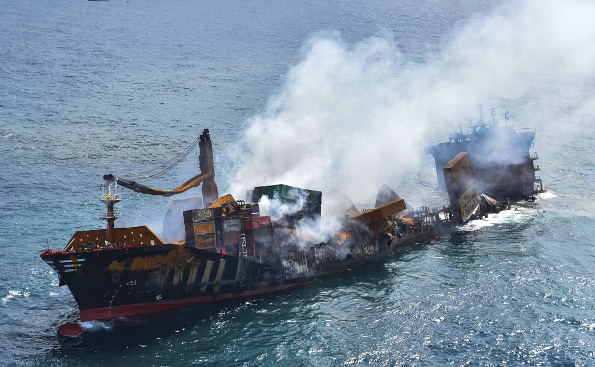 Buque con petróleo y químicos se hunde en las costas de Sri Lanka