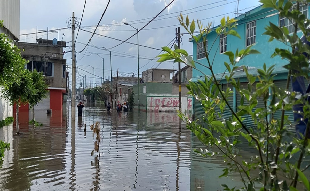 Lluvias dejan inundaciones y decenas de viviendas afectadas en Chalco