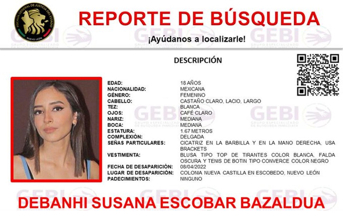 Reportan desaparición de Debanhi Susana Escobar en NL; fue vista por última vez sola en una carretera