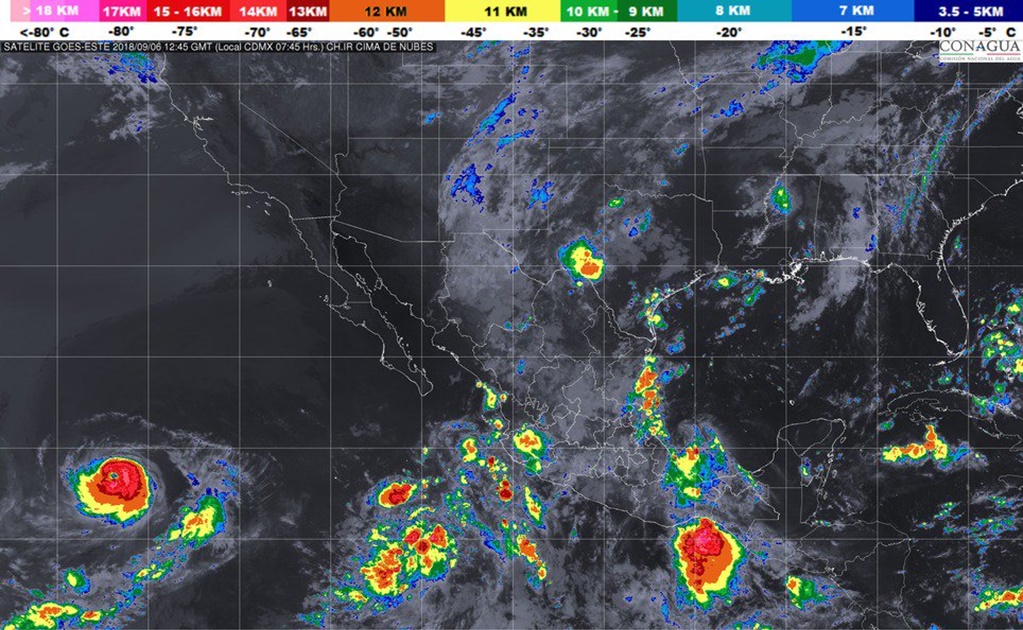 Pronostican tormentas en 13 entidades del país