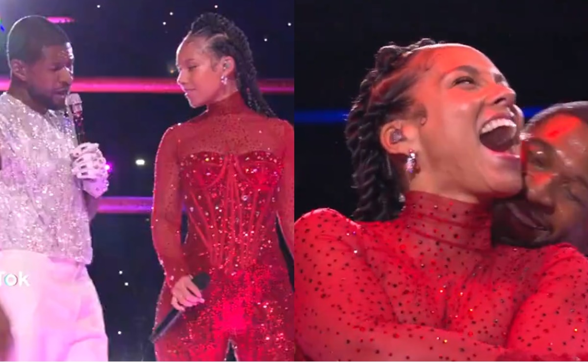 Esposo de Alicia Keys reacciona al abrazo entre Usher y la cantante durante el espectáculo de medio tiempo del Super Bowl