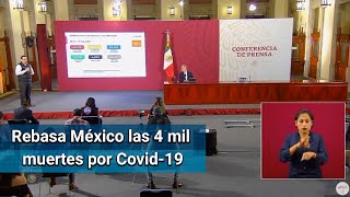 Suman 40,186 casos de Covid-19 en México; confirman 4,220 defunciones