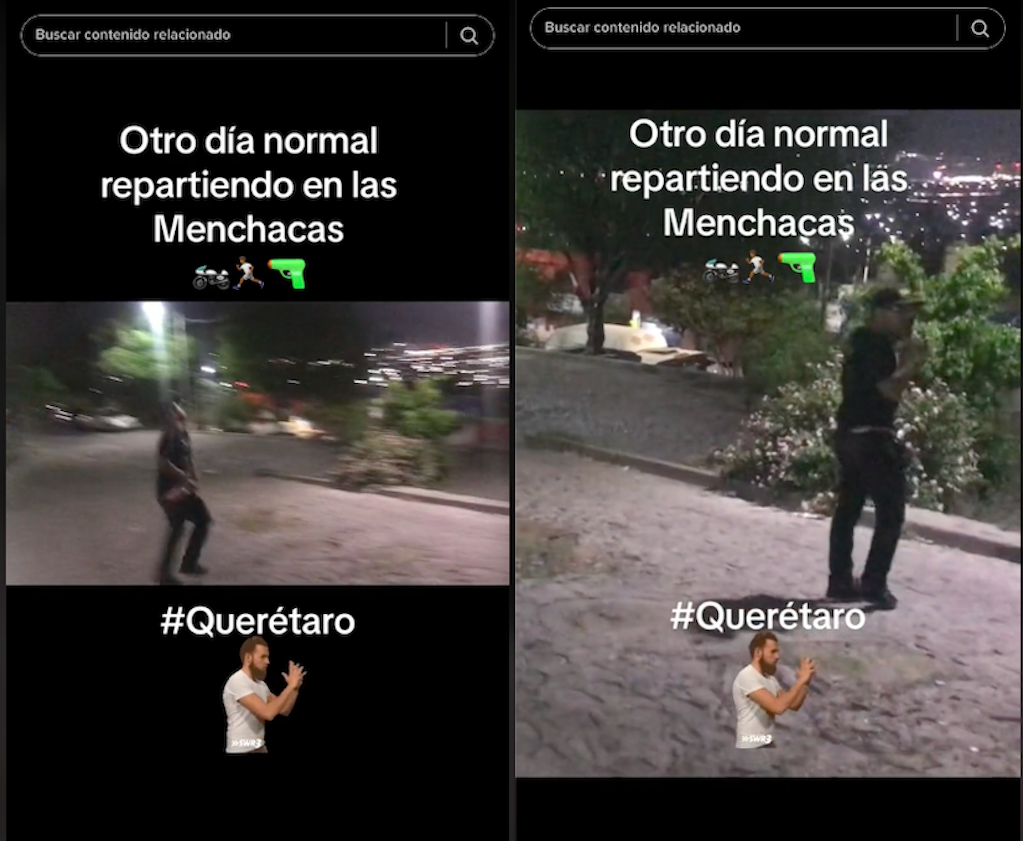 Repartidor capta a hombre armado en Querétaro 