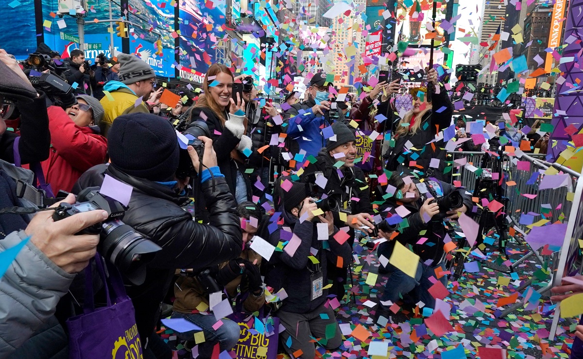 Celebración de Año Nuevo en Times Square vuelve a la 'normalidad' tras pandemia