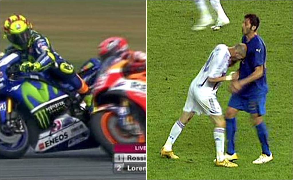 Equiparan patada de Rossi con cabezazo de Zidane
