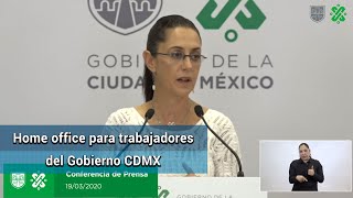 Trabajadores del Gobierno de la CDMX realizarán home office por coronavirus