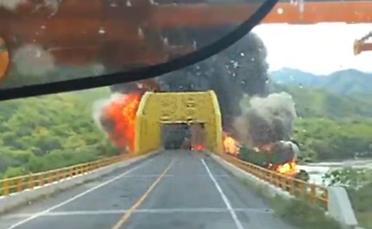 No es Rusia ni Ucrania: captan en video fuerte explosión en un puente de Michoacán