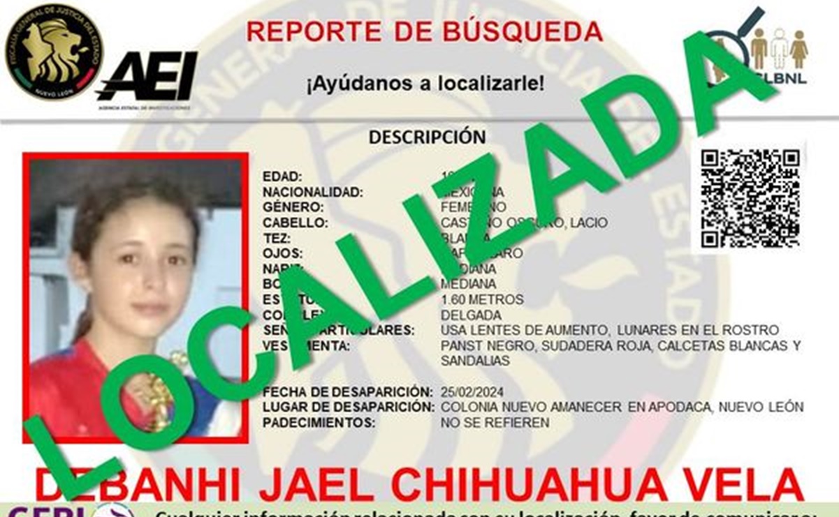 Localizan con vida a Debanhi Jael, joven desaparecida en Nuevo León