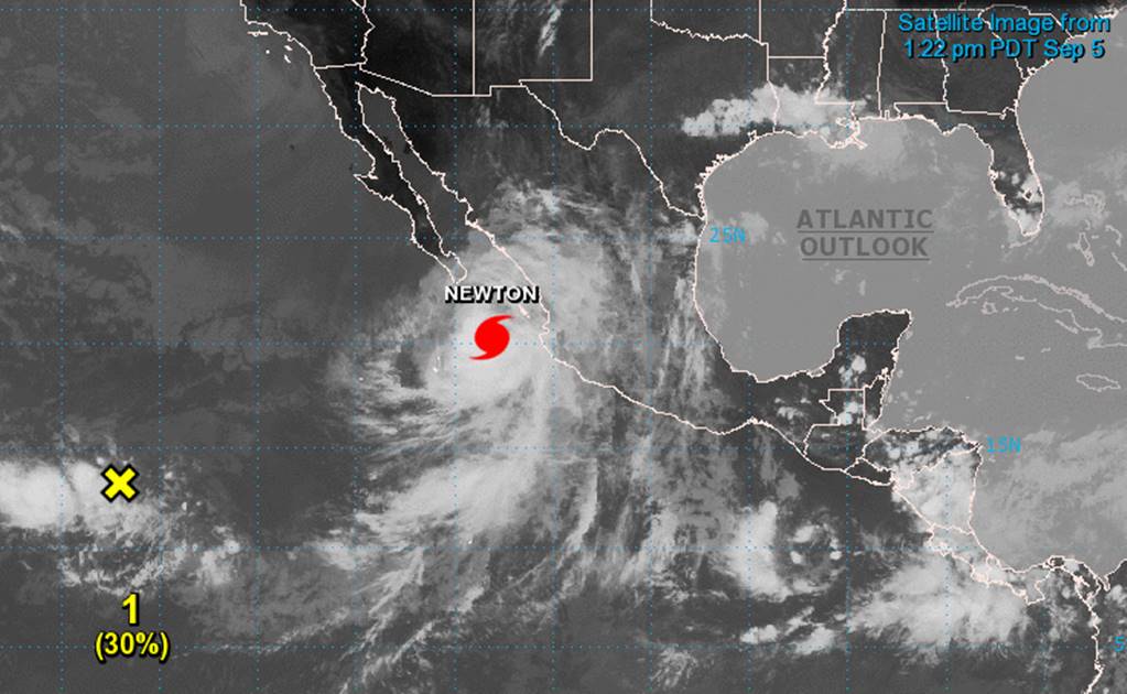 “Newton” evoluciona a huracán categoría 1