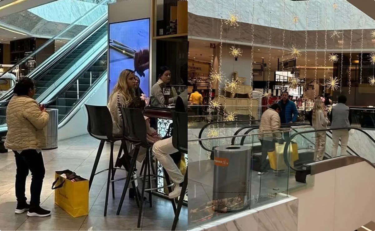 ¿Discriminación? Familia lleva a empleada doméstica a centro comercial y la dejan de pie mientras comen