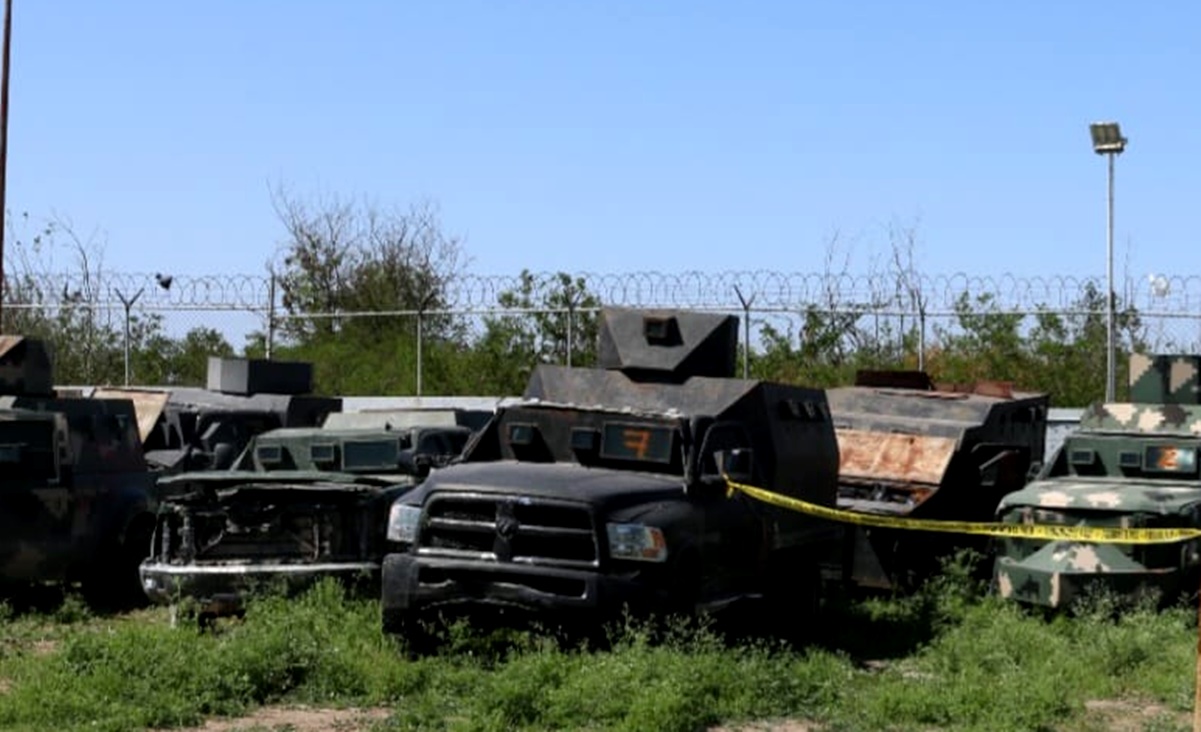 Destruyen vehículos “monstruos” usados por cárteles en Tamaulipas