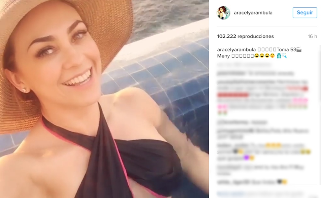 Aracely Arámbula comparte sexys videos