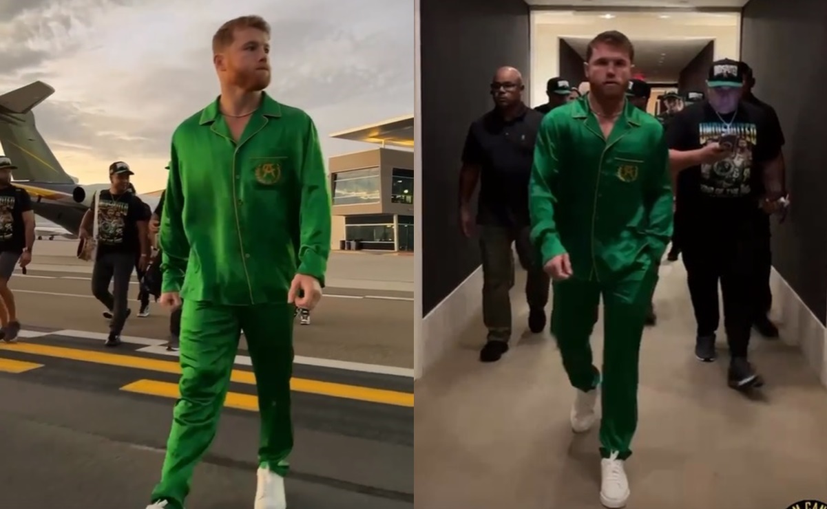 ¿Cuánto costaría la lujosa pijama que portó el Canelo Álvarez en su llegada a Las Vegas?