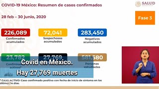 Covid en México. Suman 226,089 casos