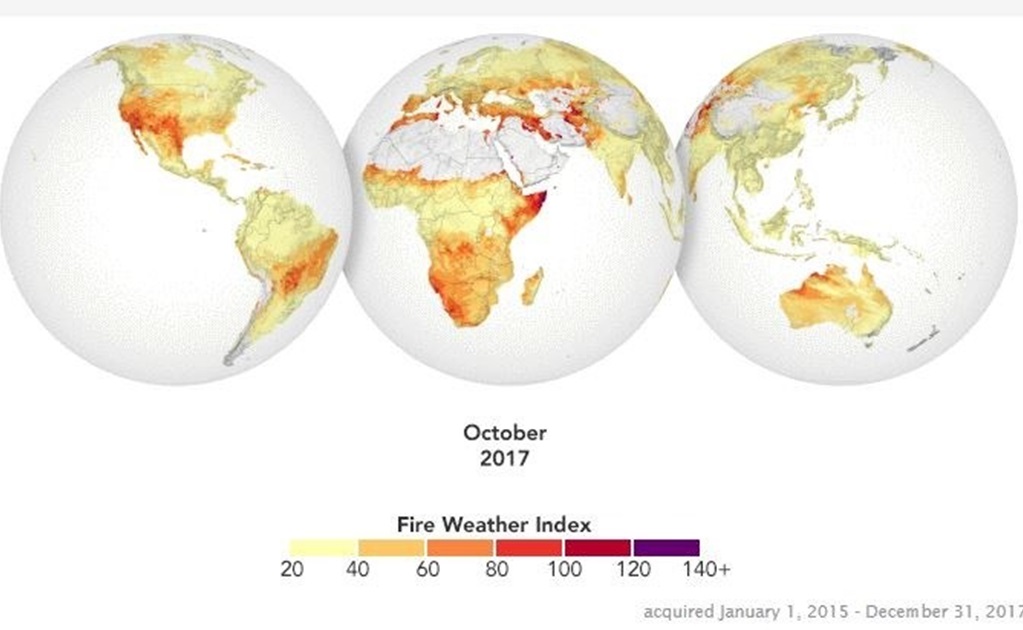 NASA diseña modelo para predecir riesgo de incendios a nivel mundial