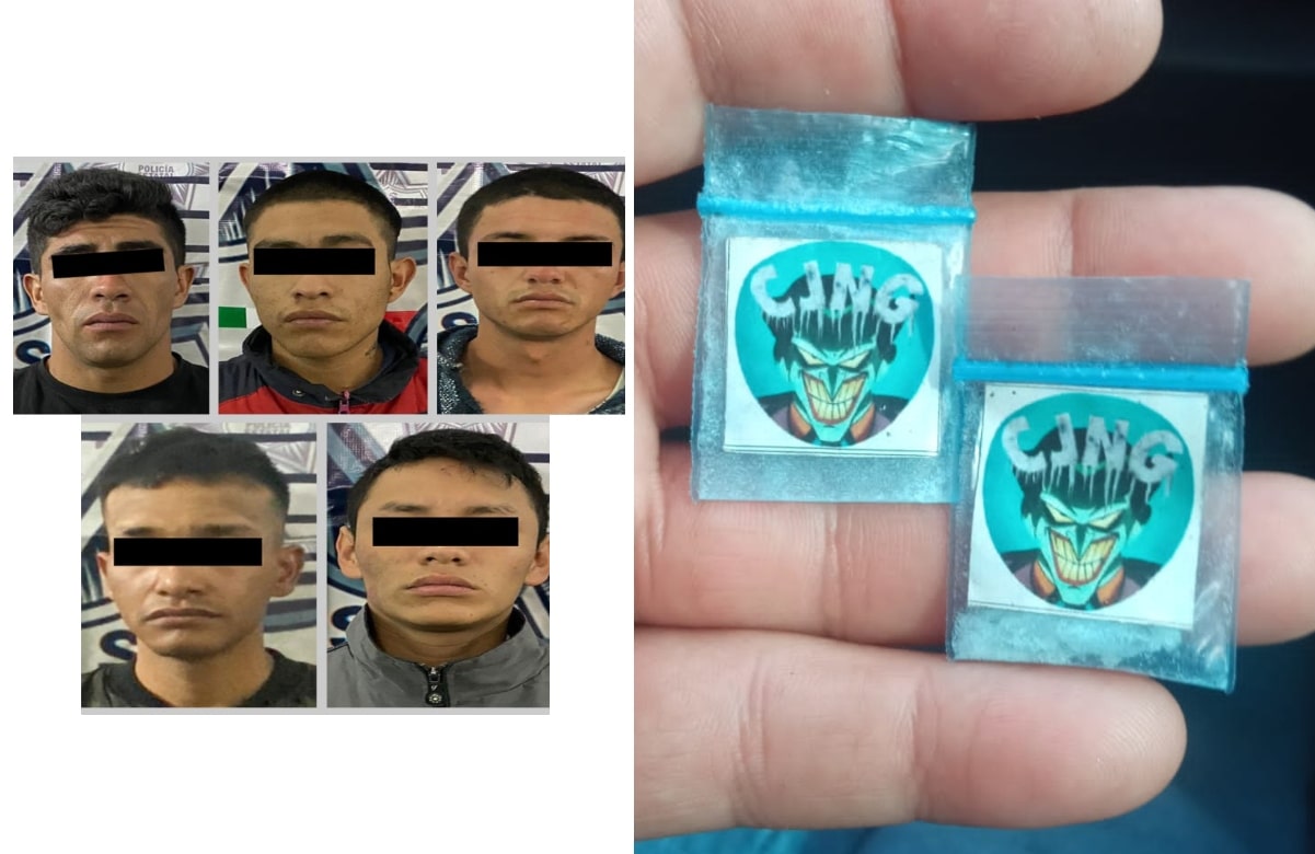 CJNG, cristal y Joker: Caen 5 en Huehuetoca con 235 empaques con droga
