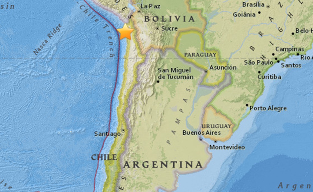 Se registra sismo de 5 grados al norte de Chile