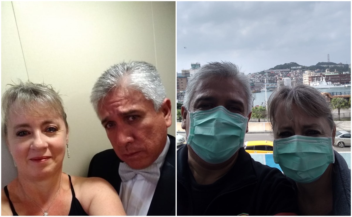 Así vive matrimonio mexicano cuarentena en crucero por coronavirus