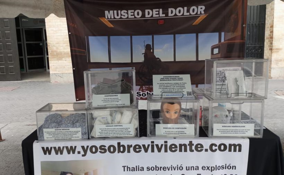 Con “museo del dolor”, familiares de víctima de explosión exigen apoyo para cubrir gastos médicos en Matamoros