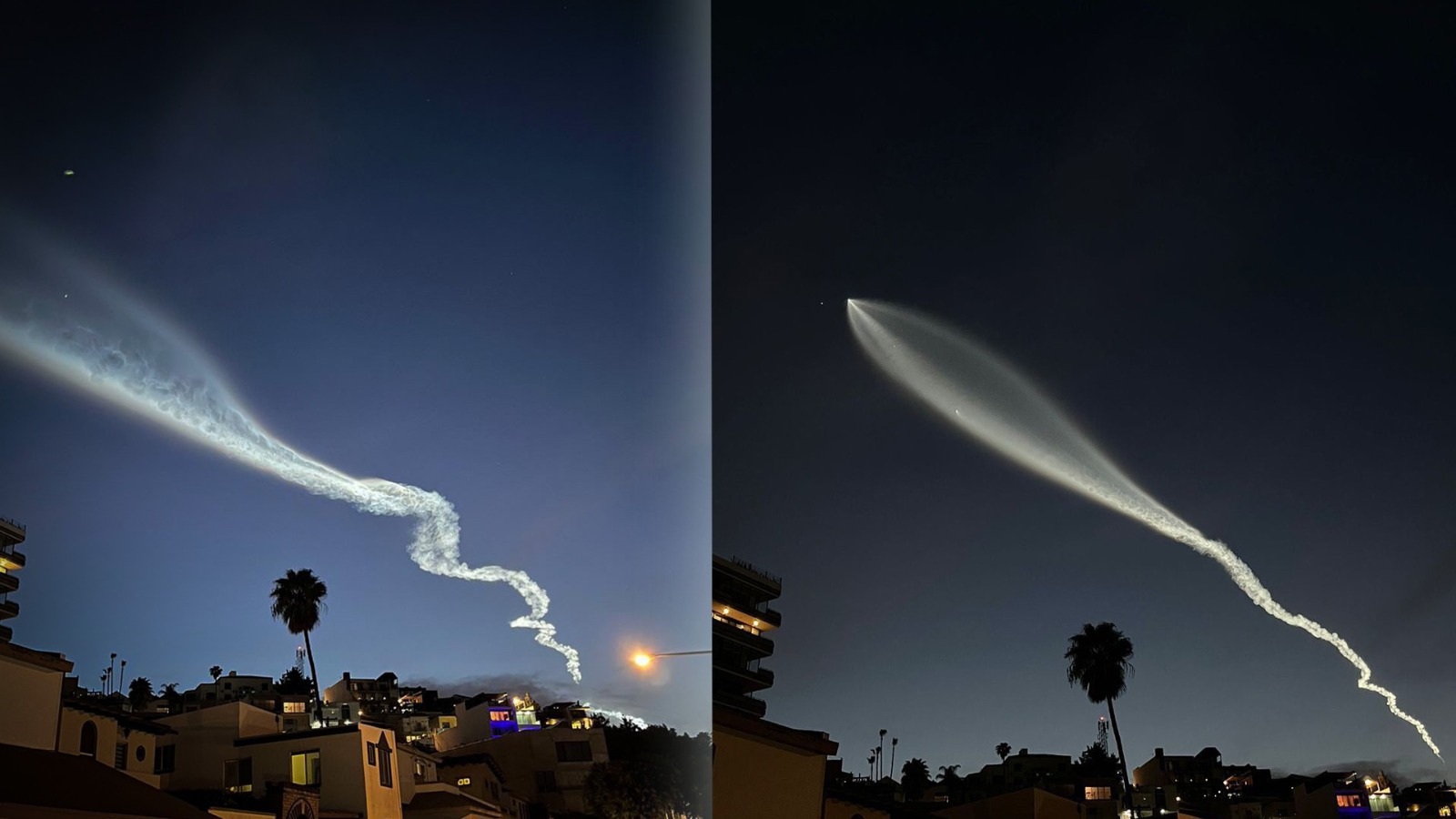 VIDEO: ¿Ovnis? No, fue el lanzamiento del Falcon 9 de SpaceX que iluminó el cielo 