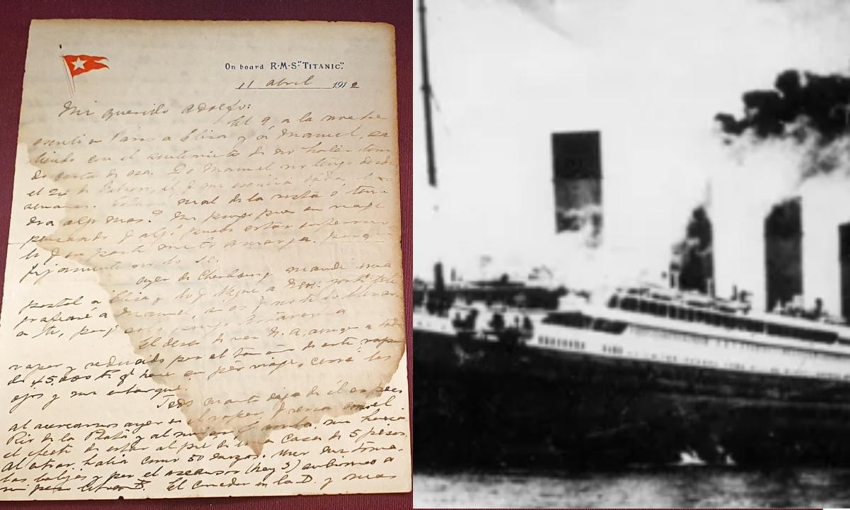 Subastan carta de pasajero latino del Titanic por millonada; escribió antes de tragedia