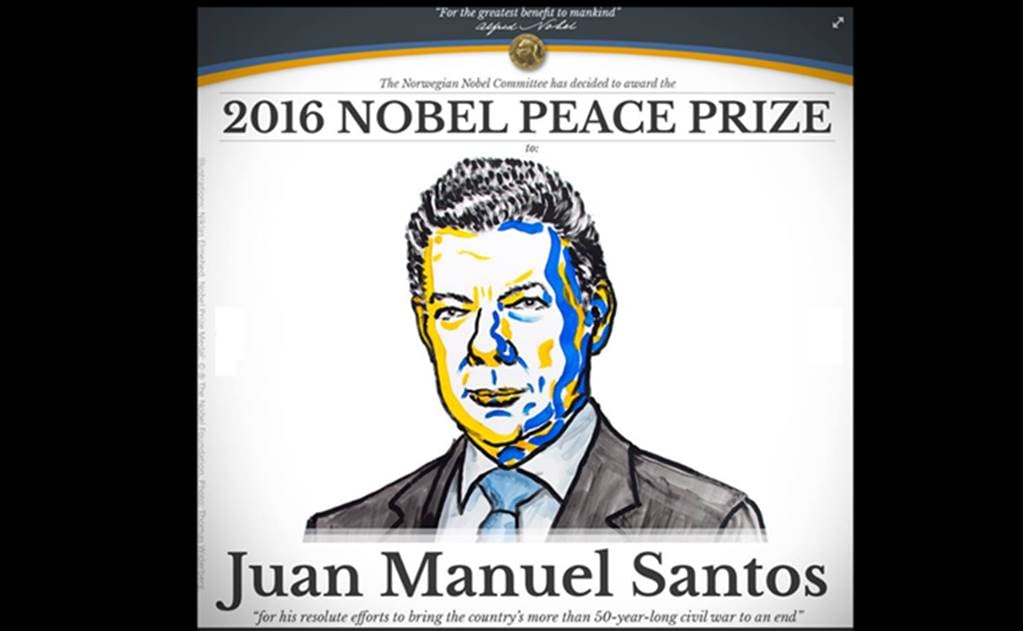 Juan Manuel Santos gana el premio Nobel de la Paz