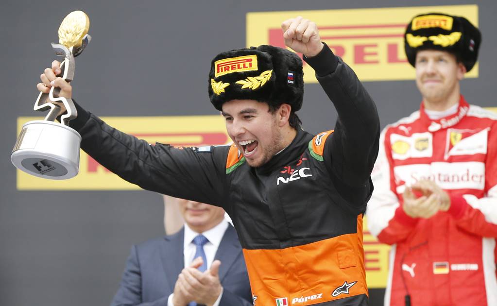 "Checo" Pérez sube al podio del Gran Premio de Rusia