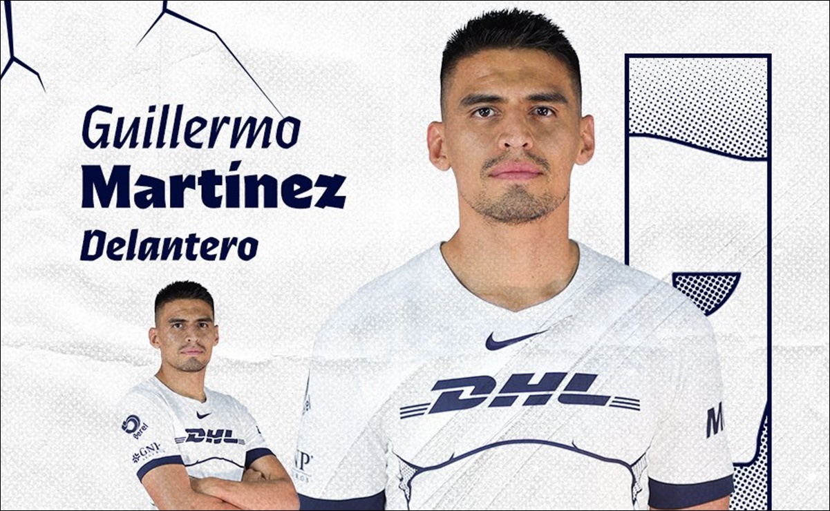 ¡Oficial! Pumas anuncia la incorporación del centrodelantero mexicano Guillermo Martínez