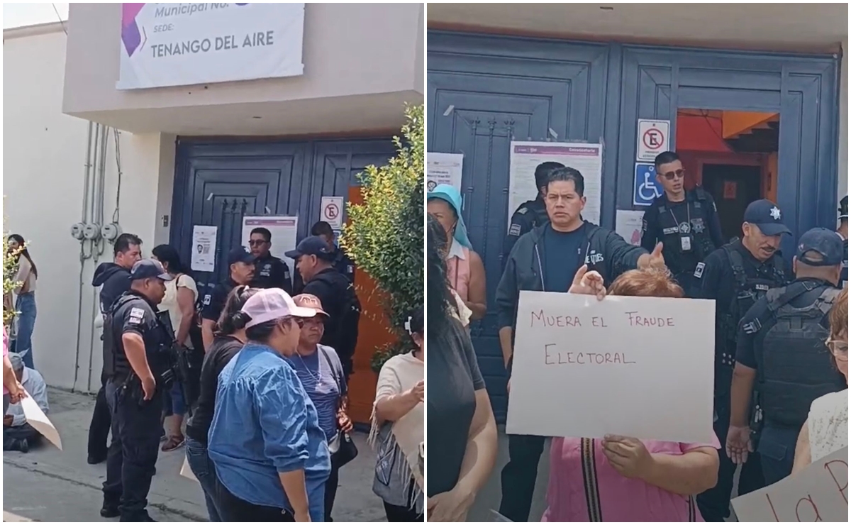 Candidata panista protesta en Tenango del Aire, Edomex por presunto fraude y exige se anulen los comicios